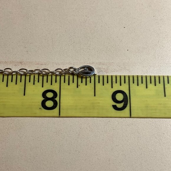 Sterling Silver 925 Red CZ Floral Design Circle Station Bracelet Adjustable 7-8" - Picture 8 of 12